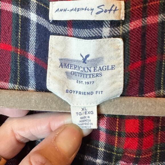 Upcycled American Eagle Flannel - Picture 4 of 5